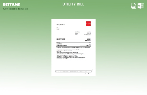 Шаблон за комунални сметки во модерен стил Sweden Tele Ring